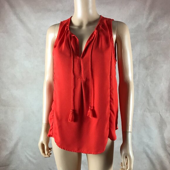 COLLECTIVE CONCEPTS Tassel Tie Sleeveless Wear to Work Top SMALL - Picture 8 of 8